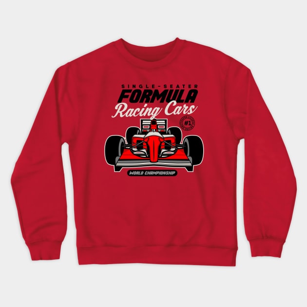 FORMULA RACING CAR Crewneck Sweatshirt by beanbeardy